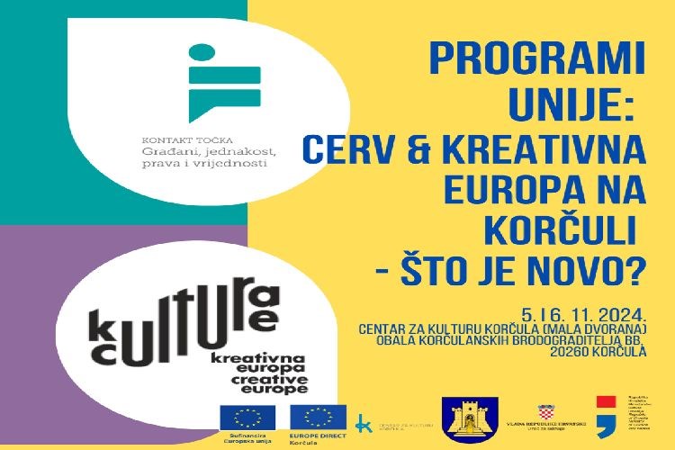 Programi Unije: CERV & Kreativna Europa na Korčuli - Što je novo?