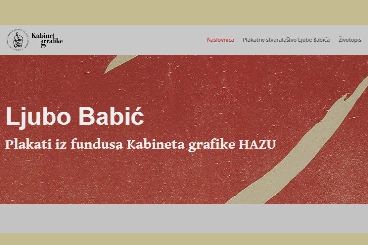 Virtualna izložba 'Ljubo Babić / plakati iz fundusa Kabineta grafike HAZU'