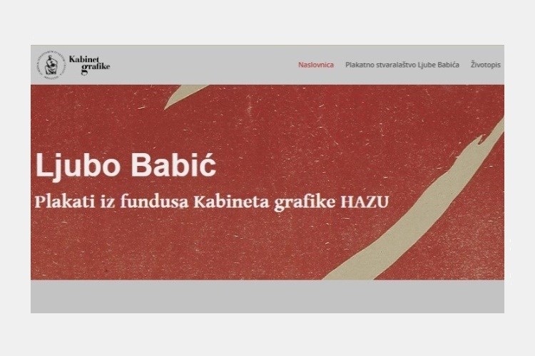 Virtualna izložba 'Ljubo Babić / plakati iz fundusa Kabineta grafike HAZU'